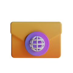 Mail World, an Email Application Connecting You to the Entire World.
3d illustration, 3d element, 3d rendering. 3d visualization isolated on a transparent background
