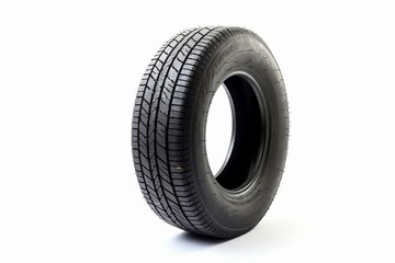 Isolated rubber tire on white background. Generative AI