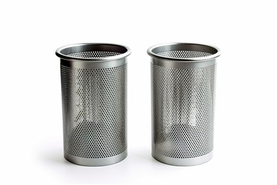 isolated trash cans on a white background. Generative AI