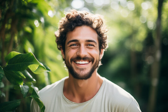 Portrait of happy man smiling