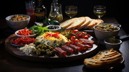 Generative ai illustration of Tapas from spain