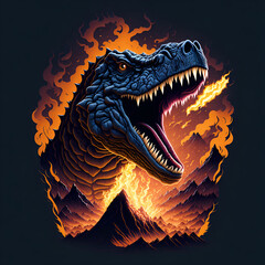 Tyrannosaurus and the Burning Land