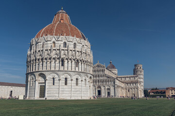 Obraz premium Baptistery and Cathedral of Pisa, Tuscany, Italy, Europe.