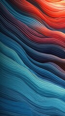 Paper art cartoon abstract waves. Paper carve background. Modern origami design template