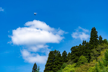 青空とハンググライダー
