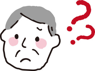 疑問　老人の顔