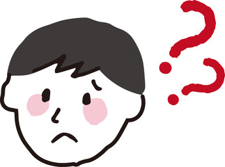 疑問　男性の顔