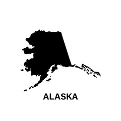 Alaska state map silhouette icon