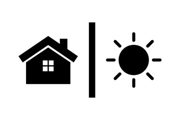 Indoor and outdoor use icon