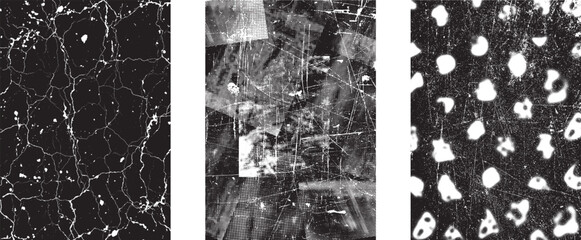 Glitch distressed grungy isolated layers . Design element for brochure, social media, posters, flyers. Overlay texture.Textured banner with Distress effect .Vector halftone dots . Screen print texture