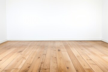 view of a wooden floor extending onto a seamless white backdrop