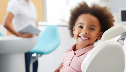 Appointment of a black child with a dentist
