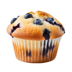Dessert Blueberry Muffin Isolated on a transparent background