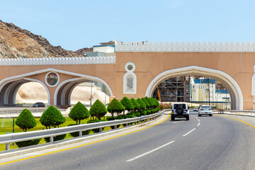 Entrance to the port of Muscat and Mutrah Fort. Sultanate of Oman