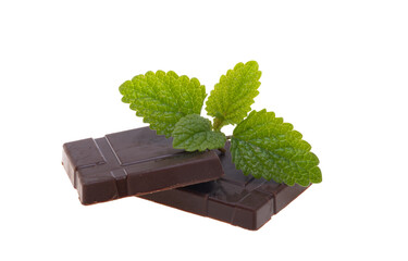 mint chocolate candies isolated