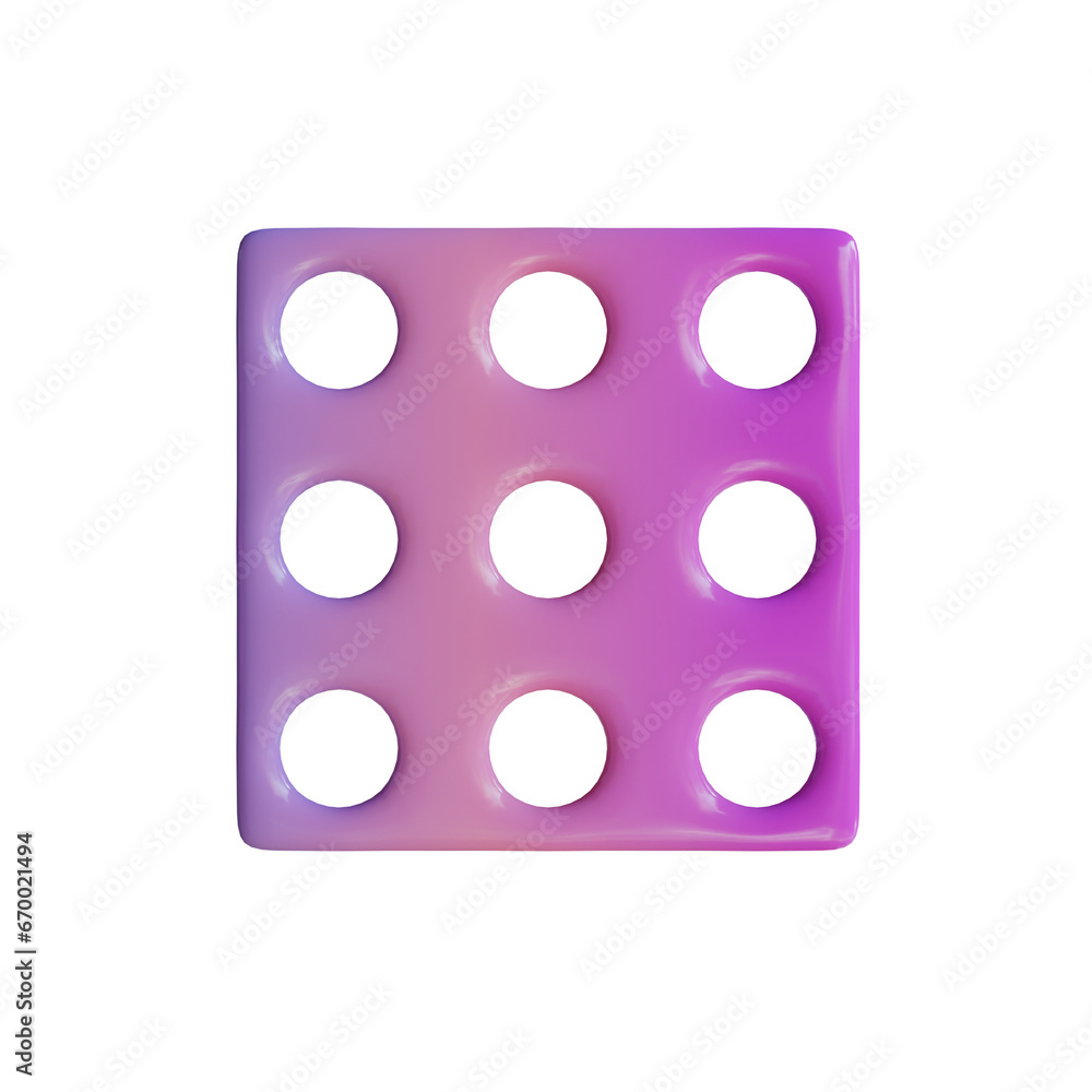 Poster purple grid, simple grid application. practical design, facilitating user experience. 3d illustratio