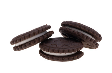 double chocolate cookie isolated