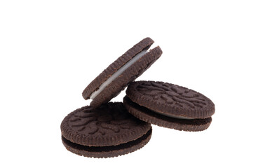 double chocolate cookie isolated