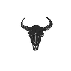 Hand drawn vector abstract graphic line art collection of mystical and esoteric bull and cow animal skull ,isolated on white background.Skull bull Vector sketch line illustration and silhouette.