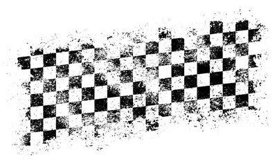 Surface grunge checkered background monochrome