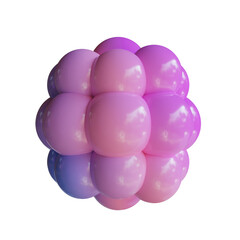 Purple Cluster Balloon, Simple Cluster Balloon Application. Practical Design, Facilitating User.
3d illustration, 3d element, 3d rendering. 3d visualization isolated on a transparent background
