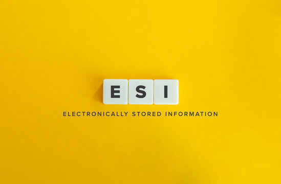 Electronically stored information (ESI).
