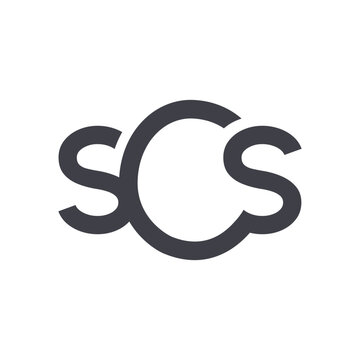 SCS Initial Logo Design Vector