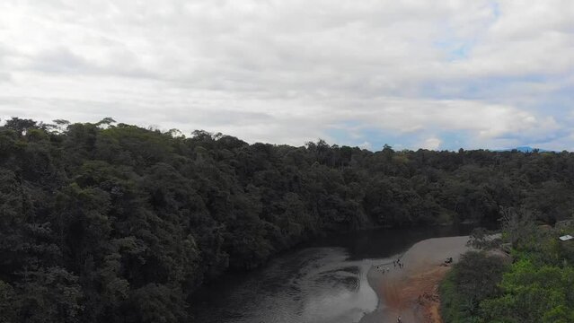 Aerial shots of Quibdo, capital of the department of Choco in Colombia, its landscapes and nature.