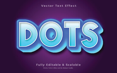 dots 3d text effect vector download