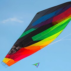 rainbow flag in the sky