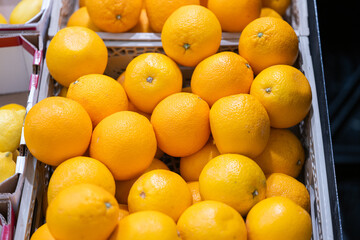 citrus fruits in the store