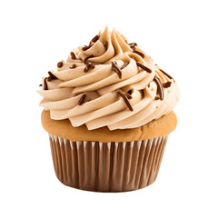 Dessert Peanut Butter Cupcake Isolated on a transparent background