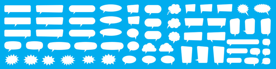 Speech bubbles. Speak bubble text, cartoon chatting box, message box. Cartoon balloon word design.