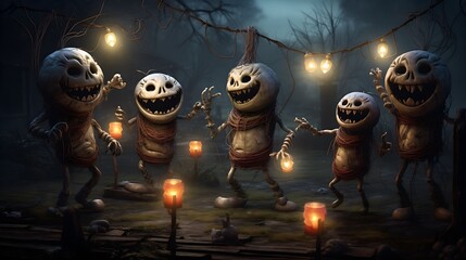 Halloween Creepy Cute Characters - Wallpaper 