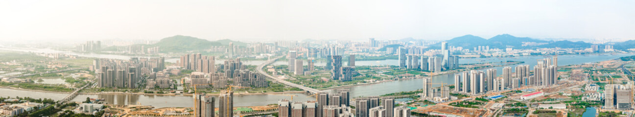 Obraz premium Mingzhuwan District, Nansha District, Guangzhou City, Guangdong Province, China