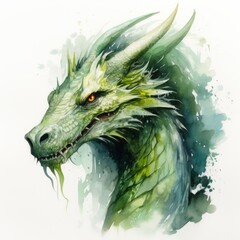 Magic Dragon Animal Fantasy Story tale Beast Digital AI Watercolor Artwork Illustration 
