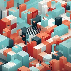 isometric graphic contrast abstract background