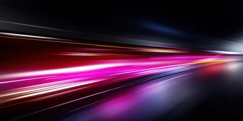 Tuinposter abstract colourful light motion blur background. © Ilona