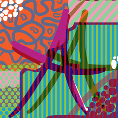 abstract pop art colorful background. retro vector vintage illustration drawing