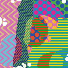 Fototapeta premium abstract pop art colorful background. retro vector vintage illustration drawing