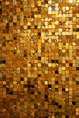 illustration of abstract background with gold squares mosaic. Created with Generative AI