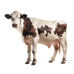 Cow standing made with generative AI - transparant background - png