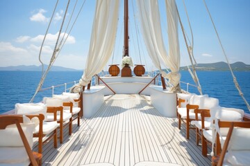 boat deck arranged for an wedding at sea © studioworkstock