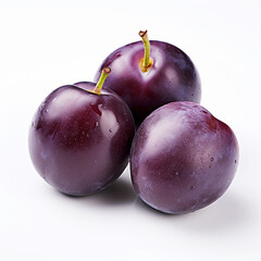 Fototapeta premium AI. The plum isolated on white
