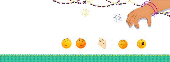 Hand Picking Laddu with Different Sweet In Cartoon Style On Background. Header Or Banner Design.