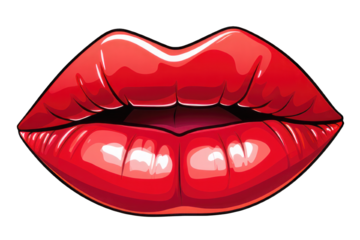Clipart lips cartoon style