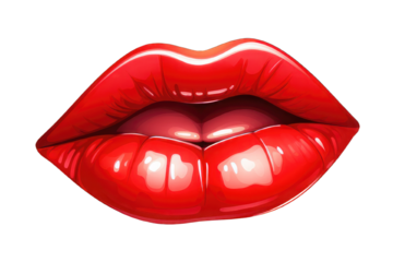 Clipart lips cartoon style
