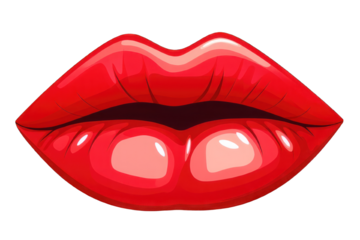 Clipart lips cartoon style