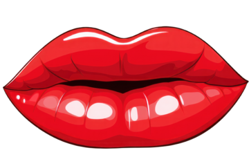 Clipart lips cartoon style