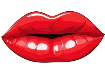 Fotobehang Clipart lips cartoon style © Dusit